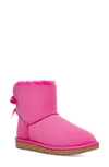 Ugg Mini Bailey Bow Ii Genuine Shearling Bootie In Rock Rose