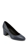 Easy Spirit Women's Cosma Slip-on Block Heel Dress Pumps Women's Shoes In Dark Blue 401