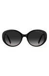 Marc Jacobs 54mm Gradient Round Sunglasses In Black