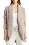 Barefoot Dreams Women's Cozychic Chenille Shawl Cardigan In Deep Taupe