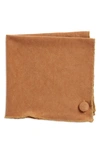 CLIFTON WILSON SOLID SUEDED COTTON POCKET SQUARE