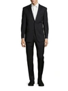 MICHAEL KORS Solid Check Wool Suit,0400093428022
