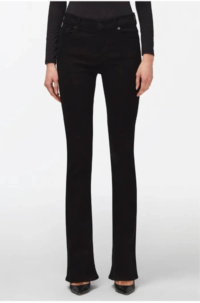 7 For All Mankind Cotton-blend Corduroy Bootcut Trousers In Black  