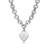 TIFFANY & CO RETURN TO TIFFANY® HEART TAG NECKLACE IN SILVER WITH A DIAMOND