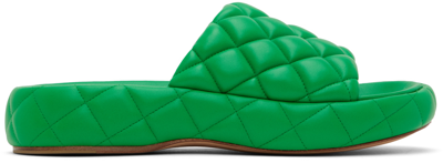 BOTTEGA VENETA GREEN PADDED SANDALS