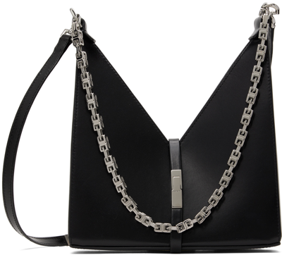 Givenchy Mini Cutout Chain Strap Leather Crossbody Bag In Black