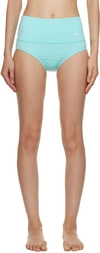 Nike Blue High-rise Bikini Bottoms In 437 Copa