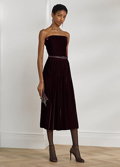 burgundy ralph lauren dress Lauren Ralph Lauren Lauren Ralph Lauren Burgundy Dress 250951440 main image 1