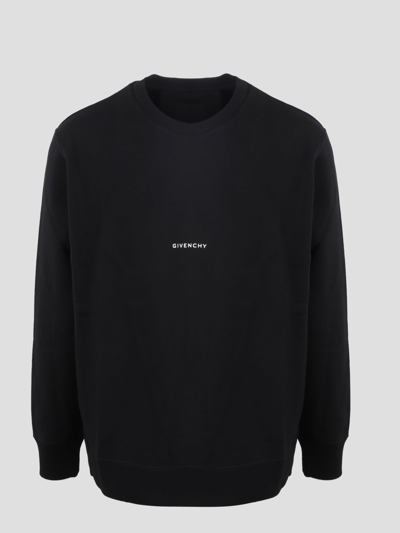 Givenchy Men's Classic Logo Sweatshirt With Cross Back In Black