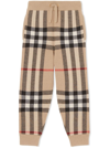 BURBERRY CHECK VINTAGE JOGGER TROUSERS IN BLEND WOOL BOY BURBERRY KIDS
