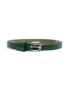 Aspesi Buckled Slim Belt In Green