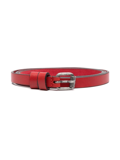 Aspesi Buckle-detail Belt In Red