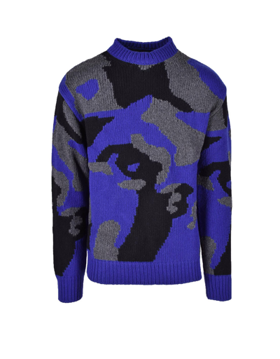 Les Hommes Knitwear Men's Blue / Gray Sweater