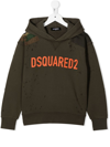 DSQUARED2 GREEN COTTON HOODIE