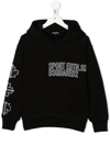 Dsquared2 Logo-print Detail Fleece Hoodie In Nero