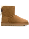 Ugg Mini Bailey Bow Ii Shearling Fur Boots In Marrone