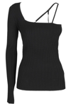 Helmut Lang Single-sleeve Design Top In K Black