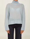 ALLUDE LIGHT-BLUE WOOL CASHMERE SWEATER