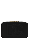 Dolce & Gabbana Small 3d-effect Logo Camera Bag In Black