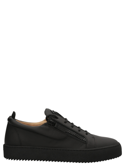 Giuseppe Zanotti 25毫米may London皮革运动鞋 In Black