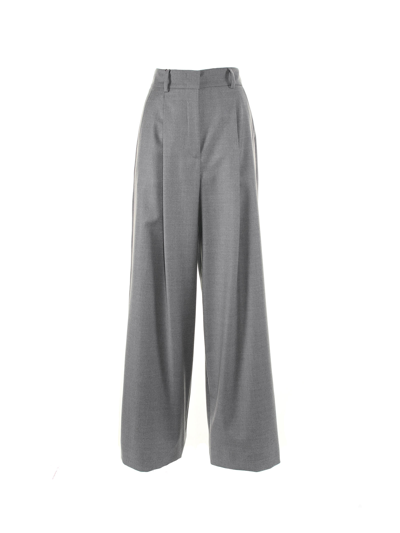 Weekend Max Mara Wool Trousers In Grey