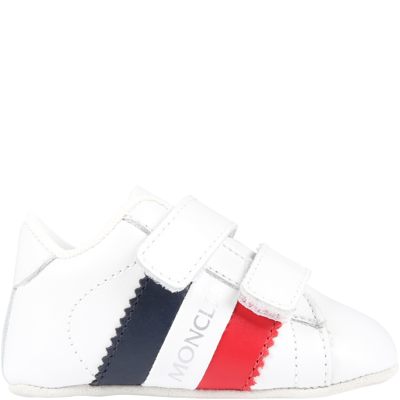 Moncler Kids' White Sneakers For Baby Boy