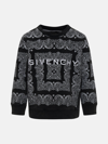 GIVENCHY BLACK COTTON BLEND SWEATSHIRT