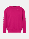 Off-white Fuchsia Sweatshirt For Girl With Logo In Fuchsia