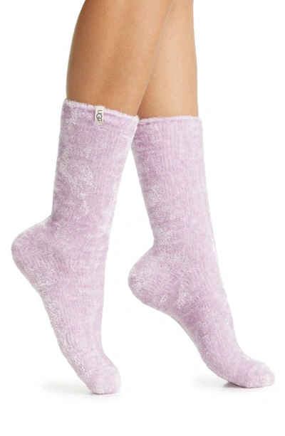 Ugg Adah Cozy Chenille Sparkle Socks In Lilac Frost