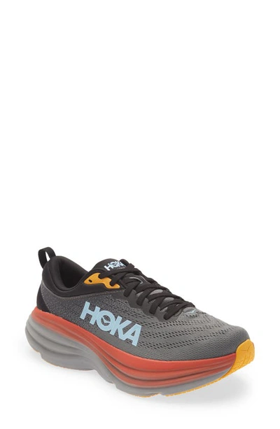 Hoka Bondi 8 Running Shoe In Anthracite/castlerock