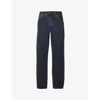 Levi's Levis Womens Z5998 Black Stonewash Baggy Dad Straight-leg Mid-rise Jeans