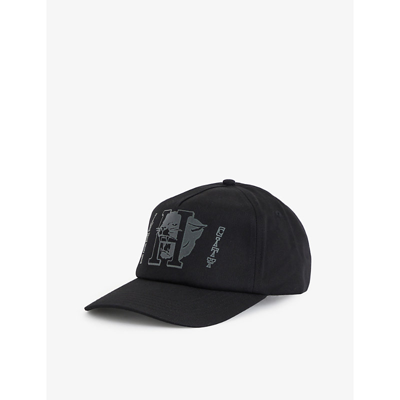 Honor The Gift Panther Graphic-print Cotton Baseball Cap In Black