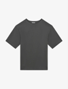 Reiss Tate Crewneck Cotton T-shirt In Olive