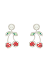 ALESSANDRA RICH ALESSANDRA RICH CHERRY CRYSTAL EARRINGS