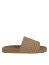 Bottega Veneta Carpet Embossed Rubber Slides In Brown