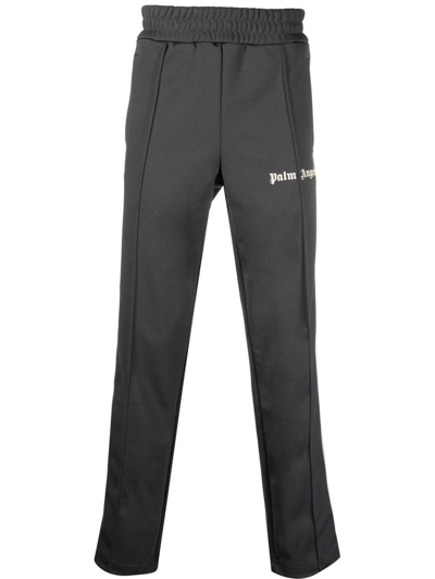 Palm Angels Track Pants With Logo And Striped Detail By  In Grey