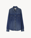Nili Lotan Travis Shirt In Dark Wash