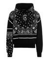Dolce & Gabbana Logo Bandana Print Hoodie Sweatshirt In White/black