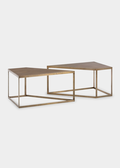 Arteriors Austin Cocktail Tables, Set Of 2 In Gold