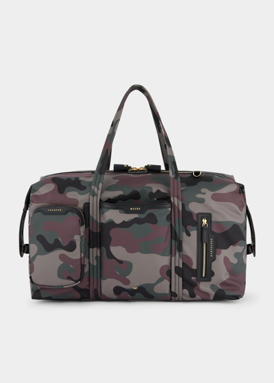 Anya Hindmarch Inflight Camo Recycled Nylon Duffel Bag In Camo Green