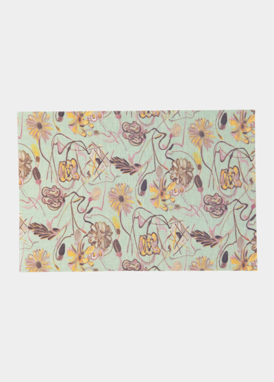 Luisa Longo Bouquet Printed Placemat, 12" X 17" In Multi