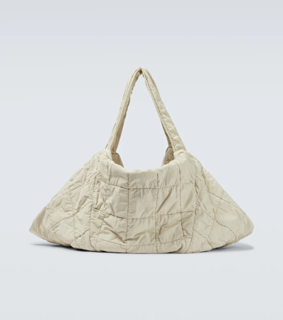 Lemaire Quilted Tote Bag In Overcast Grey