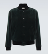 SAINT LAURENT TEDDY VELVET VARSITY JACKET