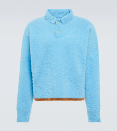Jacquemus Blue Le Papier 'le Polo Neve' Polo In Light Blue