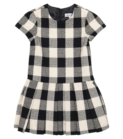 Tartine Et Chocolat Kids' Check Short-sleeved Dress In Marine