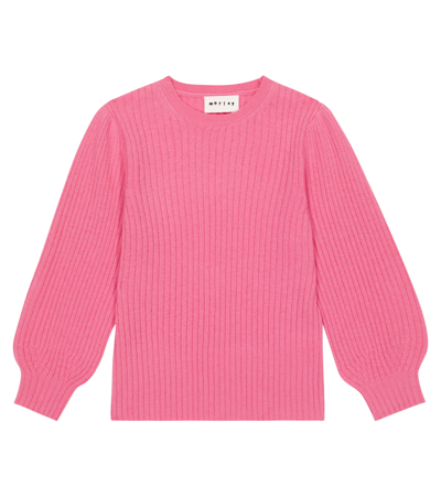 Morley Kids' Oriana Ribbed-knit Wool Sweater In Candy