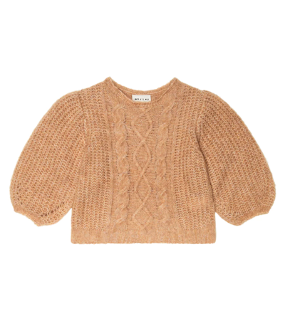 Morley Kids' Ragna Wool And Mohair Wool-blend Sweater In Beige