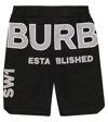 BURBERRY HORSEFERRY CHECKED COTTON SHORTS