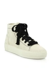 HELMUT LANG High-Top Suede Lace-Up Sneakers,0400091884567