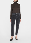Totême Twisted Seam Denim Pants In Grey